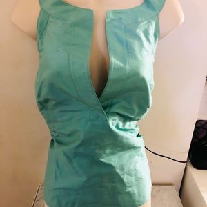 LaFayette 148 New York Mint Green Designer Top Retail $558